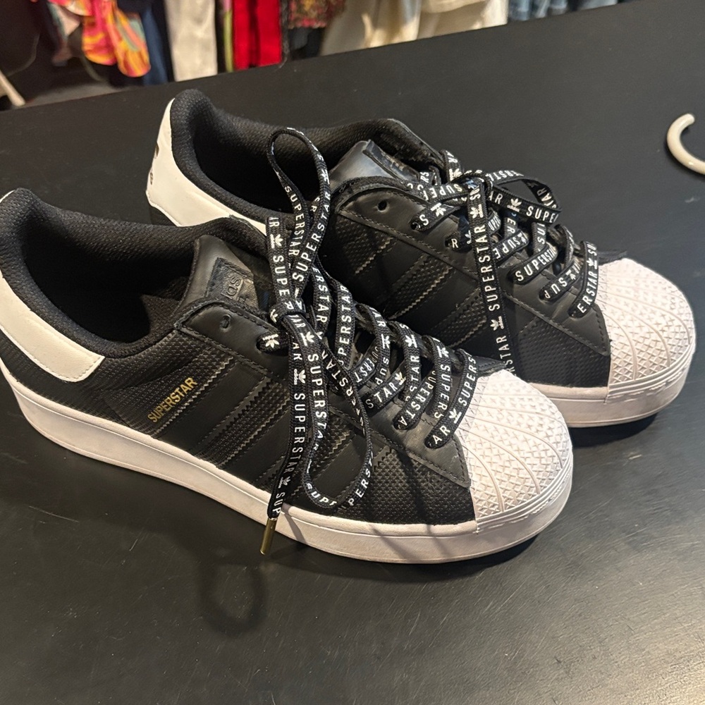 Adidas Superstar Sneakers in Black and White
